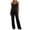 Black, variant on SOOMLON Lace Pajama Sets for Women Spaghetti Strap Cami Tops Comfy Long Pants Polka Dots Two Piece Loungewear Set