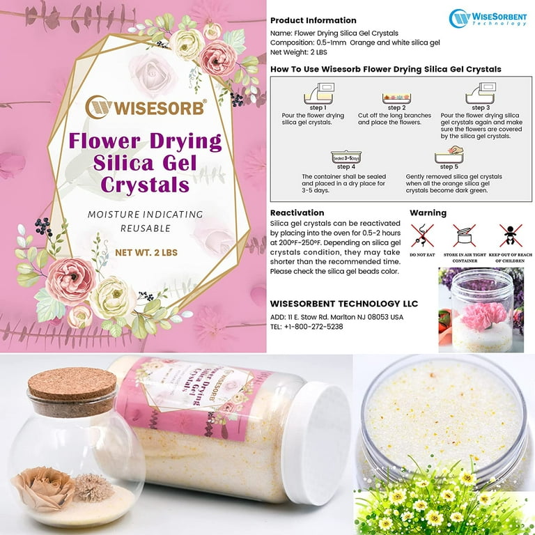 GetUSCart- wisedry 8 LBS Silica Gel Flower Drying Crystals, Color  Indicating, Reusable