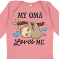 thumbnail image 4 of Inktastic My Oma Loves Me with Sloth and Hearts Boys or Girls Long Sleeve Baby Bodysuit, 4 of 5
