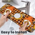 thumbnail image 6 of Vsdgher Sunflower Gnomes and Bees Kitchen Sink Splash Guard Faucet Mat -1 PC Super Absorbent Fast Drying Mat Sink Gadgets-Splash, Bathroom,Sink Mat,(15" X 5.5" ), 6 of 7