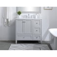 thumbnail image 2 of 36 inch Single Bathroom Vanity in Grey with Backsplash, 2 of 8
