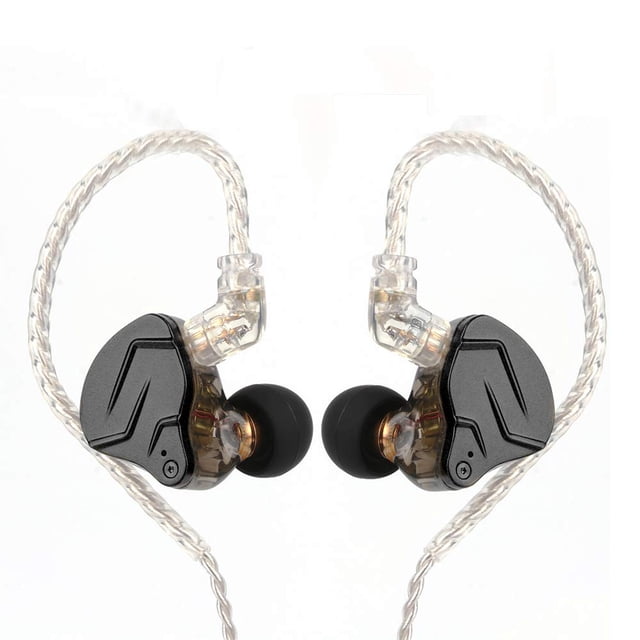 Auriculares Linsoul KZ ZSN PRO X Hybrid 1BA+1DD con micrófono negros