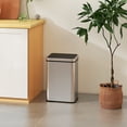thumbnail image 2 of HOMCOM 10.6 Gallon Automatic Garbage Can, Touchless Trash Can, Silver, 2 of 10