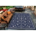 thumbnail image 6 of Couristan 8.5' Indigo and Ivory Round Polypropylene Area Throw Rug, 6 of 6