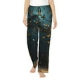 thumbnail image 1 of Fotbe Magical Library Butterfly Night Pattern Women's Pajama Pants,Sleepwear Pants,Pj Bottoms Drawstring And Pockets-Large, 1 of 6