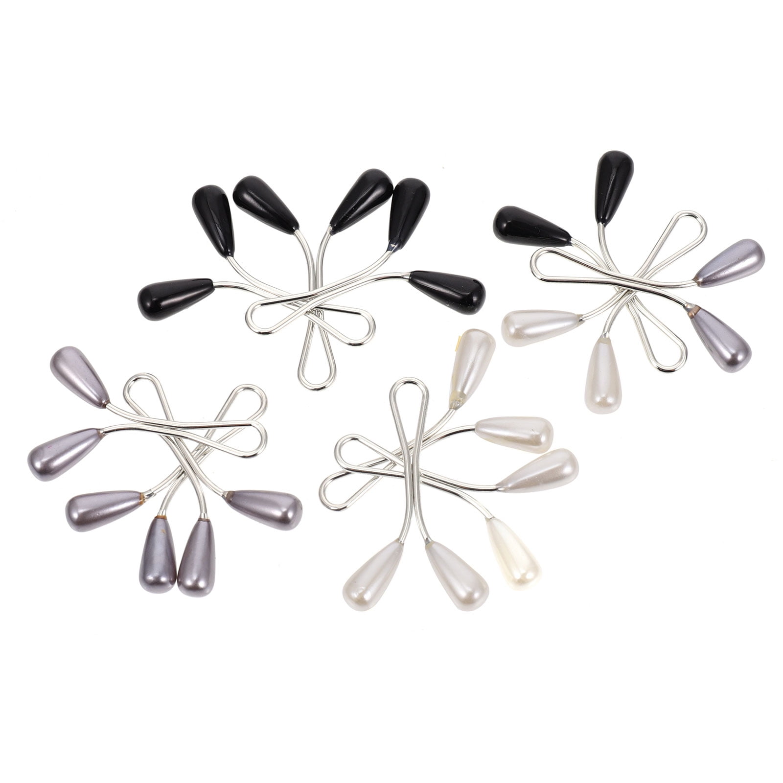 48PCS White and Black Hijab Pins Set Plastic Scarf Pin Pin Clips for  Chiffon Scarf Blouses – the best products in the Joom Geek online store