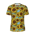 thumbnail image 5 of Wukai Sunflowers Print Men's Short-Sleeved Mesh T-Shirt,Quick-Dry Short Sleeve Workout T-Shirt-XX-Large, 5 of 8