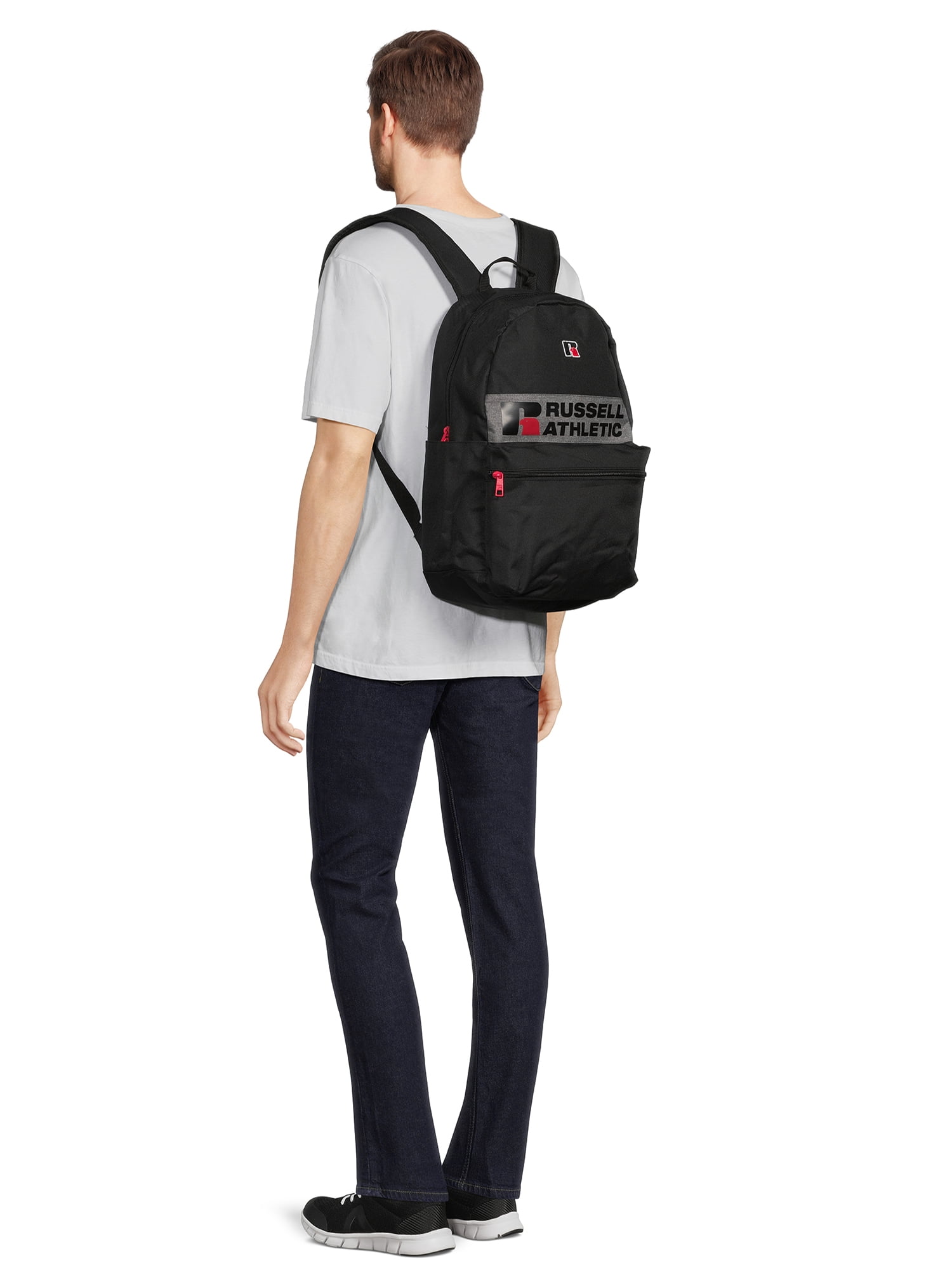 Russell Athletic Unisex Baseline 18" Backpack, Black Grey