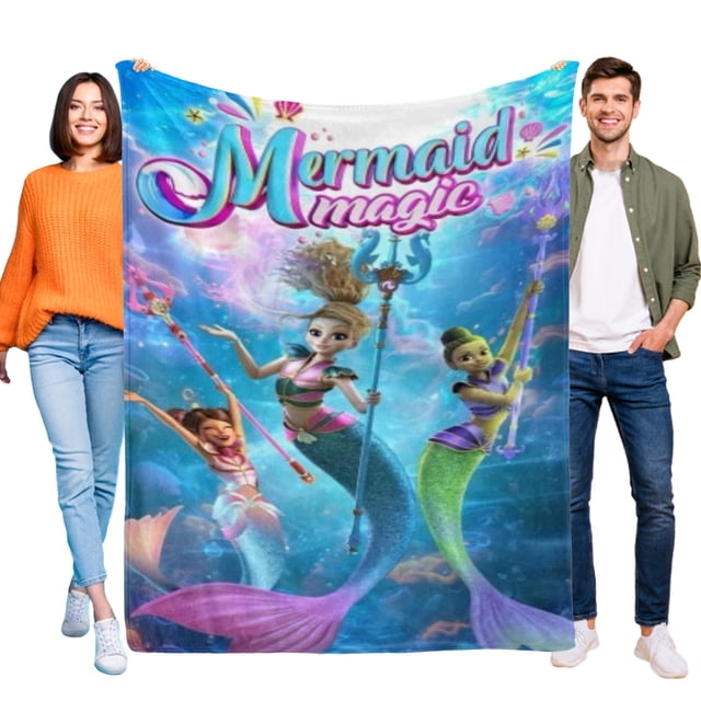 Magia de Sirena anti-pilling, suave, ligera, esponjosa y acogedora de lujo para hogar y cocina – Perfecta para niños y adultos,100X80cm