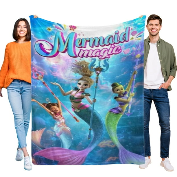 Magia de Sirena anti-pilling, suave, ligera, esponjosa y acogedora de lujo para hogar y cocina – Perfecta para niños y adultos, 100 x 150 cm