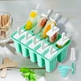 thumbnail image 2 of Popsicle de silicona DIY 10 piezas Bandeja de hielo de silicona reutilizable Herramientas sencillas para hacer hielo + cepillo de limpieza + embudo, 2 of 2