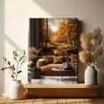 thumbnail image 6 of Qisvanset 12x16 Inch Framed Canvas Wall Art Vintage Autumn Woodland Nature Minimalist Living Room Wall Art, 6 of 8