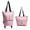 Light Pink, variant on 2-In-1 Foldable Rolling Cart for Grocery Shopping, Black Portable Tote Trolley with Collapsible Frame Smooth Wheels, Space-Saving Travel Cart for Market, Small Size
