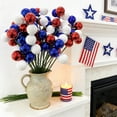 thumbnail image 4 of Décorations de Jour de l'Indépendance Branches de Fleurs à Trois Branches Rouges Blanches et Bleues 7,67 Po Décoration de Scène de Fête en Plastique, 4 of 6