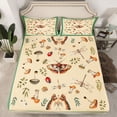 thumbnail image 2 of Homewish Boys Girls Animal Moth Ladybug Dragonfly 4 Pieces Queen Sheet Sets,Botanical Floral Mushroom Ultra Soft Flat Sheet,Retro Vintage Aesthetic Queen Fitted Sheet,Luxury Bedroom Decor, 2 of 7