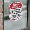 thumbnail image 4 of Private Property No Soliciting Loitering Trespassing All Offenders Will Be Prosecuted To The Full Extent Of The Law (5 Pack) 4 inch X 4 inch Shield Shaped Heavy Duty 3.2 mil Vinyl, 4 of 6