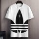 thumbnail image 1 of 100 % Algodón ADIDA Camiseta De Manga Corta Para Hombres Y Mujeres Mismo Estilo 2021 Verano Suelto Cuello Redondo Todo Moda Tendencia collar + Etiqueta Colgante Gao Jiahui unisex, 1 of 2