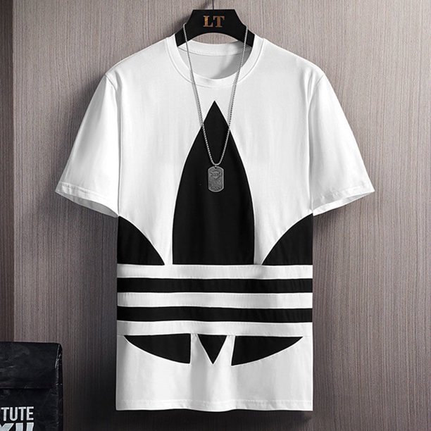100 % Algodón ADIDA Camiseta De Manga Corta Para Hombres Y Mujeres Mismo Estilo 2021 Verano Suelto Cuello Redondo Todo Moda Tendencia collar + Etiqueta Colgante Gao Jiahui unisex