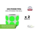 thumbnail image 2 of Royal Green Color-Coding Dot Stickers 3/4" Plain Sticker Roll Labels in Neon Green (19MM) 2100 Labels on 2 Rolls, 2 of 6
