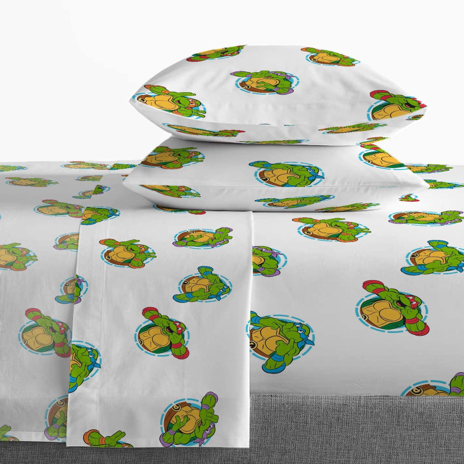 Nickelodeon Teenage Mutant Ninja Turtles Green Bricks 7 Piece Full Bed Set