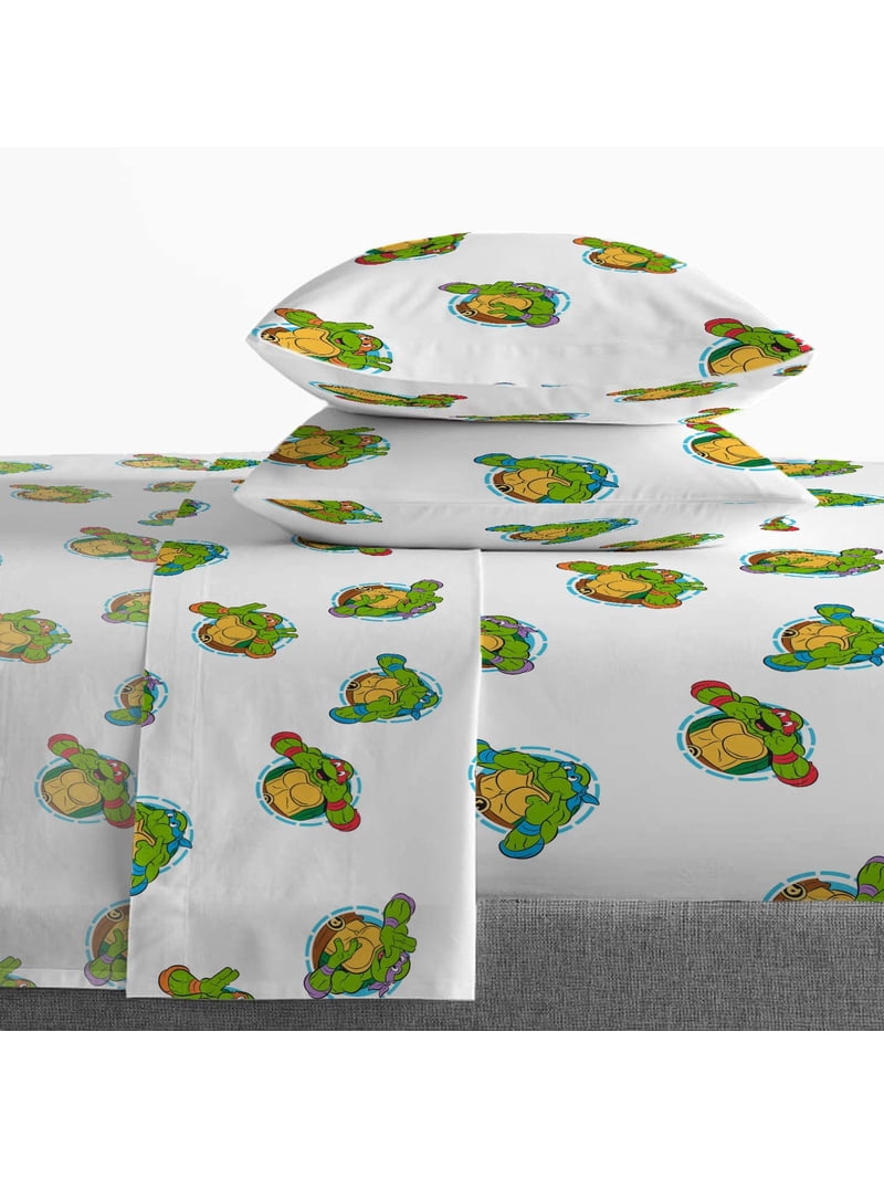 Jay Franco Teenage Mutant Ninja Turtles Full Bed Set, Green Bricks