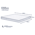 thumbnail image 5 of Colchón Individual EBDreams Zun Firme Blanco 3 tecnologías Memory Foam Uso Rudo Hecho en México El Bazar Store, 5 of 5