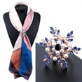 thumbnail image 4 of Dbuoem Scarf Buckle Shirt Ring Clip Slide-on Scarf Ring Flower Sun Rhinestone Scarf Buckle Clothing Accessory, 4 of 8