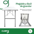 thumbnail image 4 of Combo 2 Mesas Portátiles Plegables 1.20 Metros Cuory Blanca, 4 of 7