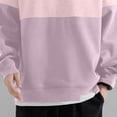 thumbnail image 4 of Goodtrade8 Color Block Tops for Mens Outing Casual Long Sleeve Crew Neck Sweatshirts for Men, 4 of 7