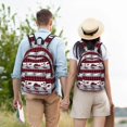 thumbnail image 4 of Balery Buffalo Plaid Forest Mochila Clásica Impresa Básica para Viaje, Mochila Escolar Resistente al Agua, Mochila de Lona con Correas Ajustables-Medium, 4 of 5