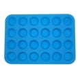 thumbnail image 1 of Billuyoard Molde para hornear magdalenas con 24 ranuras, bandeja para moldes de silicona para pasteles y Chocolate, bandeja para hornear postres de cocina Herramientas y accesorios para hornear azul Billuyoard HA8530-01B, 1 of 6