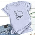 thumbnail image 7 of Fesfesfes Womens Tshirts Graphic Women's Valentine's Day Printed Short Sleeved Round Neck T-shirt Tops Shirts for Women L(US:8), 7 of 7