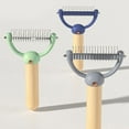 thumbnail image 6 of Pets Grooming Brush Double Sided Undercoat Rake for Short Long Haired Dogs Cats, 6 of 21