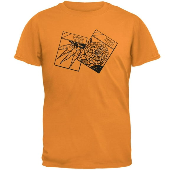 Gardening Seeds Seed Packets Mens T Shirt Tangerine LG