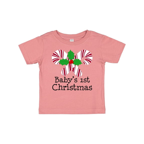 Inktastic Baby's 1st Christmas Candy Canes Boys or Girls Baby T-Shirt