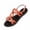 Orange, variant on Women's Spring Summer Trendy Low Heel Sandals-Elegant Wrapped Open Toe Vintage Casual Shoes Orange 43