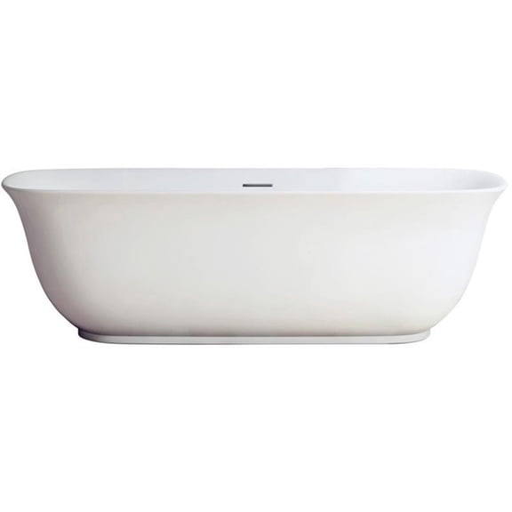 Vinnova Orion 67" x 31.5" Acrylic Bathtub in White