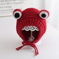 thumbnail image 2 of Frogs Eye Autumns/Winter Warm Knitted Hat Adjustable Knitted Outdoor Beanie Cap, 2 of 6