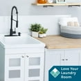 thumbnail image 5 of TEHILA White Utility Sink Laundry Vanity with Black Hi-Arc Coil Faucet and Soap Dispenser, 5 of 12