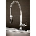 thumbnail image 2 of Gourmetier GS8891DKL Kaiser Single-Handle Pre-Rinse Kitchen Faucet, Polished Chrome/Black Stainless Steel, 2 of 3