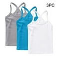 thumbnail image 2 of OGLCCG 3 Pack Girls Tank Top Toddler Spaghetti Strap Y Back Training Sleeveless Undershirts Cotton Solid Color Cami Dance Tank Tops 12M-13Y, 2 of 6