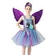 thumbnail image 1 of SAYOO Disfraz de Cosplay para niños, Vestido Sin Mangas de Color en Contraste + Ala de Plumas de Pavo Real + Diadema, 2-12 años SAYOO  Moda, 1 of 9