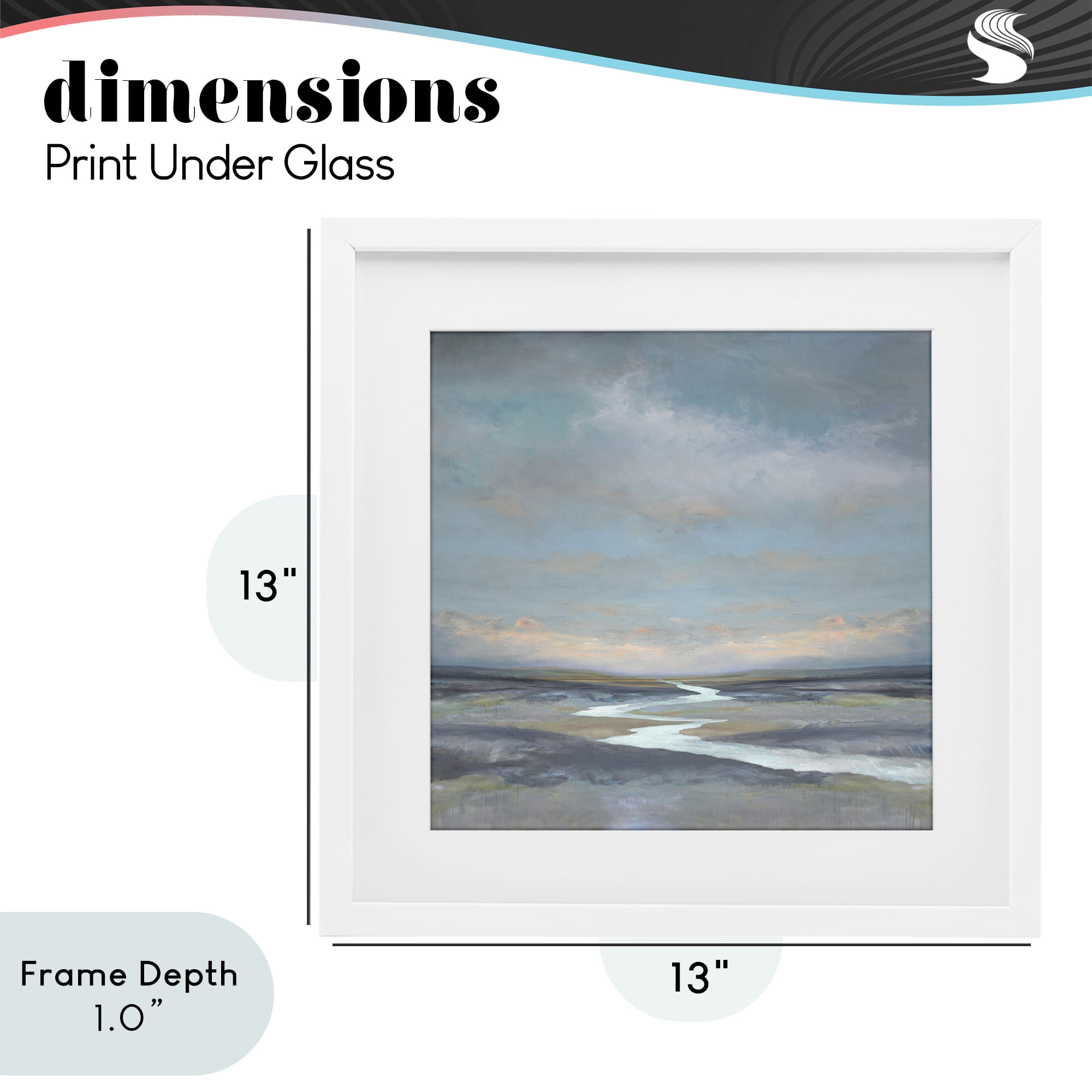 Stupell Industries Riverbend Misty Atmosphere White Framed Print Under Glass, design by Christy McKee