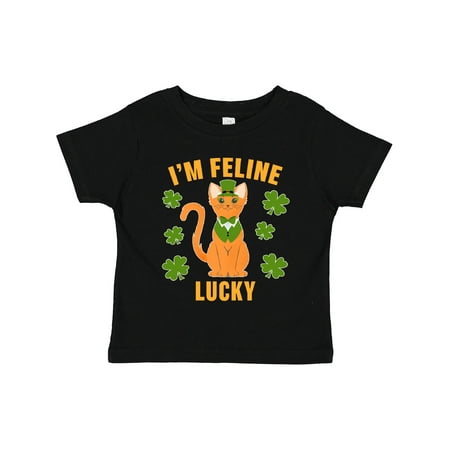 

Inktastic St. Patrick s Day I m Feline Lucky Boys or Girls Toddler T-Shirt