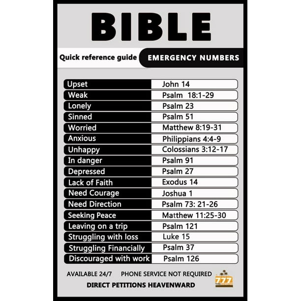 bible emergency numbers poster inspirational scripture art print 11x17