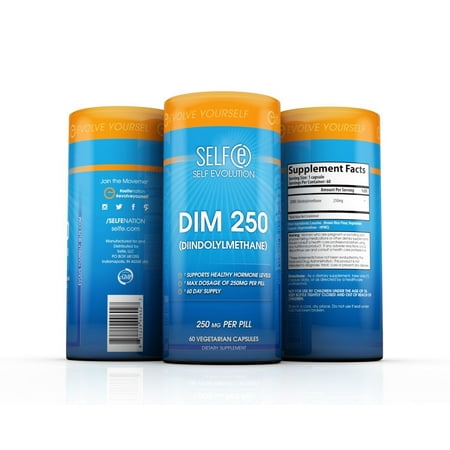 60 Caps Supplement Pills - DIM 250mg - Diindolylmethane Supplement by Selfe - 60 Veggie Caps