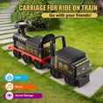 thumbnail image 6 of JOYLDIAS Black 6V Kids Electric Ride on Train Toddlers Age 1-3 Boys Girls w/Curved Tracks,Carriage,Songs,Lights,Horns,Storage, 6 of 16