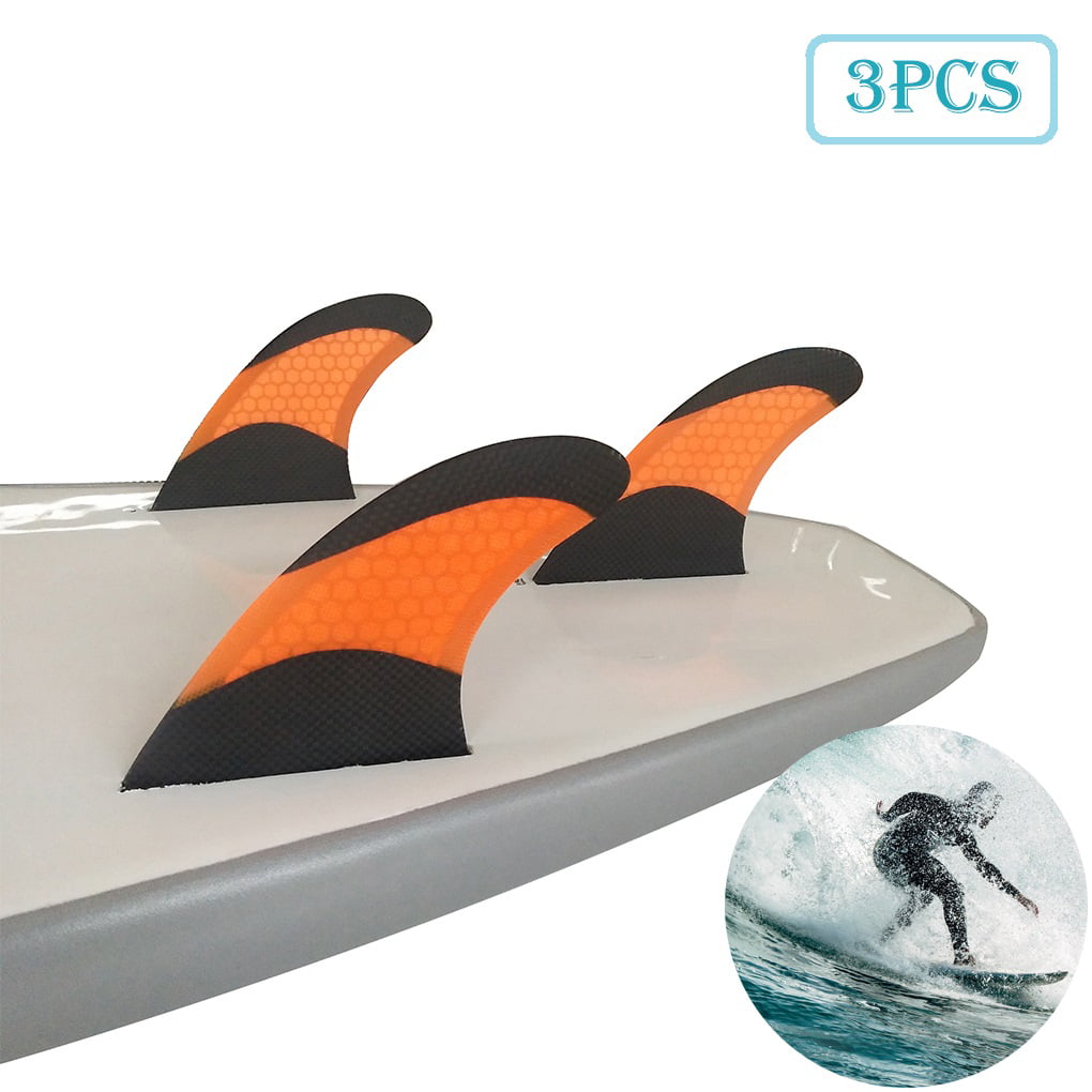 3 Fins Fibreglass Surfboard Fins Thruster Future Style Fin SUP Surfing Gear 