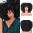 thumbnail image 2 of Peluca de mujer de pelo corto y rizado, africana, pequeña, rizada, europea y americana, peluca de cabeza explosiva, pelucas, malla rosa, fibra química, tocado, 2 of 6