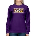 thumbnail image 1 of Well Dressed Animals Portrait Sweatshirt Women -Victoria Borges Designs, Female 3X-Large, 1 of 4